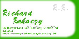 richard rakoczy business card